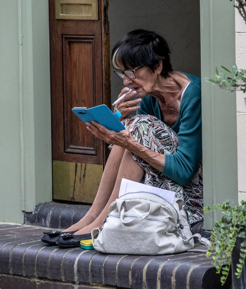 EastEnders legend June Brown has been pictured smoking a cigarette on her doorstep