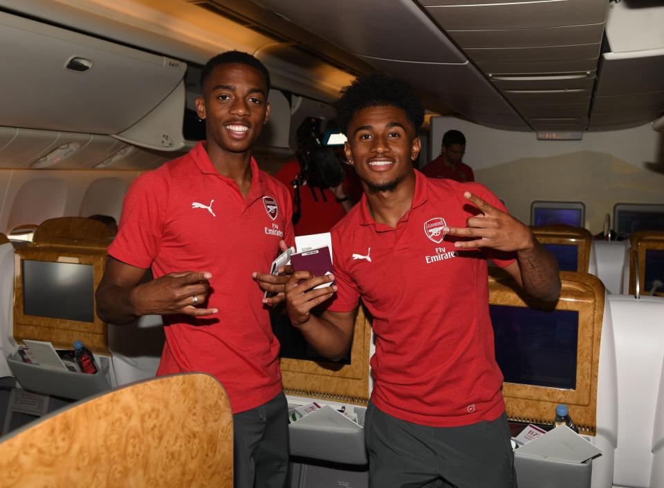  Youngsters Joe Willock, left, and Reiss Nelson will hope to impress in Asia