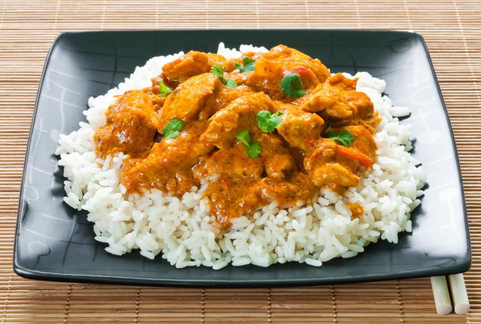  Chicken burns calories and the spices in the curry add to this effect