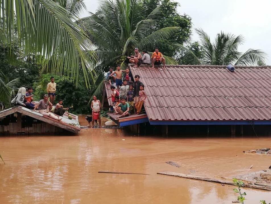  Several are feared dead after a dam in Laos collapsed and unleashed 5billion litres of water