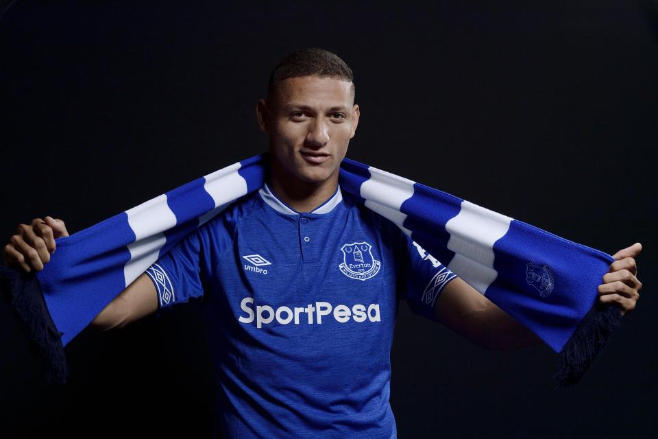  Everton have signed Richarlison from Watford for £40m