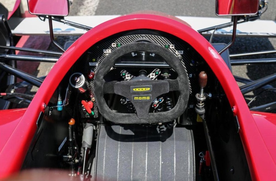 A new steering wheel was added, along with the addition of a handbrake to make it legal for the road