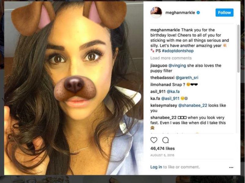 Meghan previously celebrated her birthday with social media posts