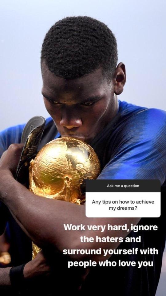  Pogba shared his best advice for fans