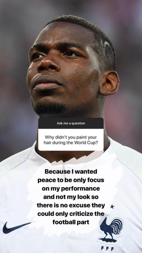  The real reason for Pogba's lack of barber trips