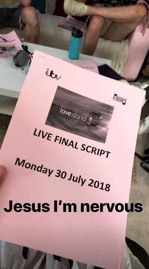 She even shared a picture of her script as the tension built up