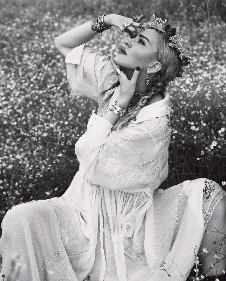  Madonna looks Like A Virgin in this snap for her Vogue Italia issue