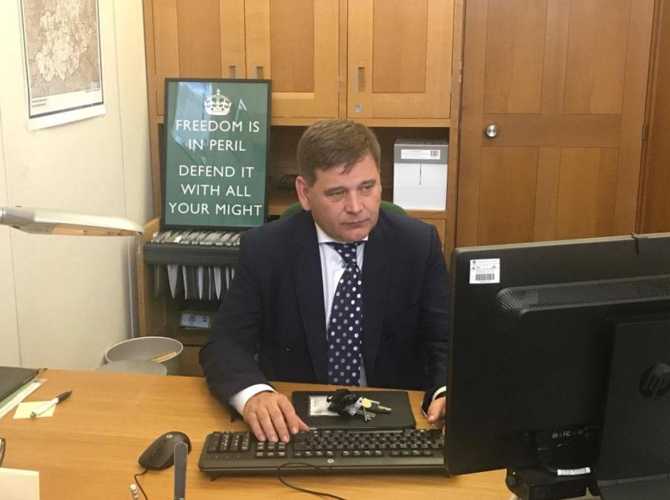  The original photo which Andrew Bridgen put on Twitter has been mocked mercilessly