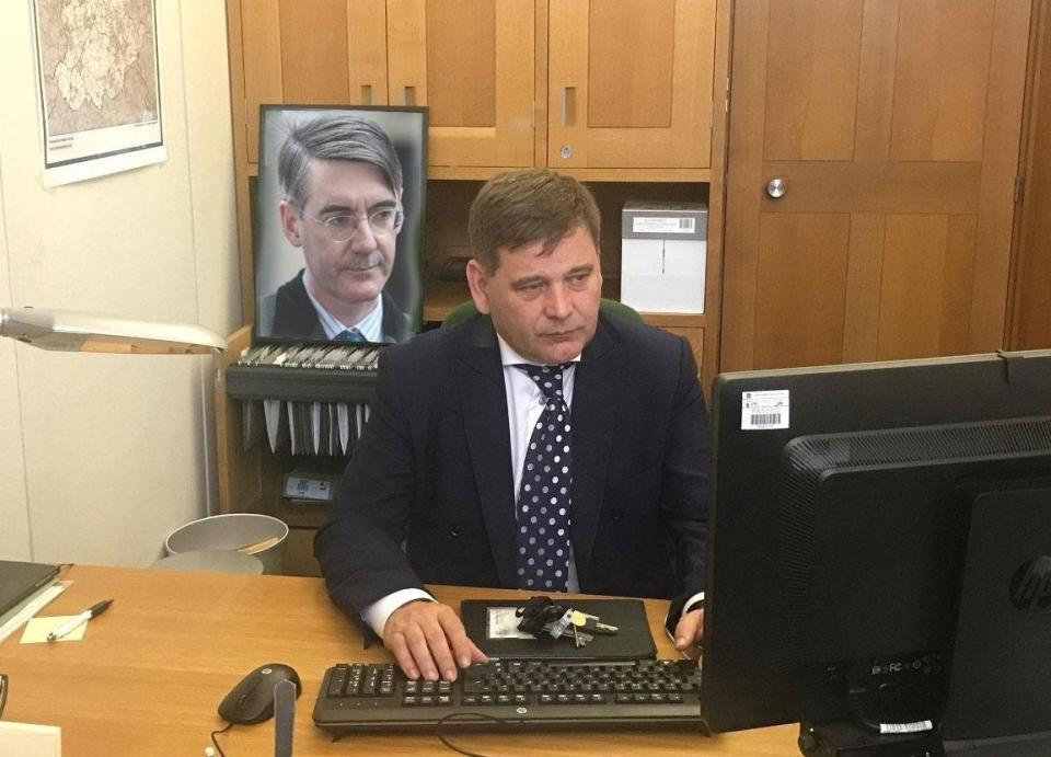  One fan edited his fellow Brexiteer Jacob Rees-Mogg into the photoframe behind him