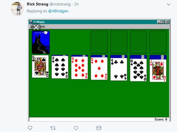  One Twitter user joked he was probably just playing solitaire