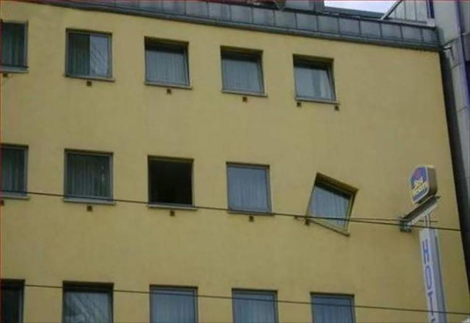 The builder made a botched job of installing these windows