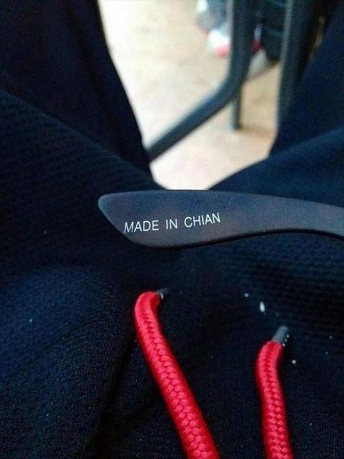 These glasses are made in ‘Chian’