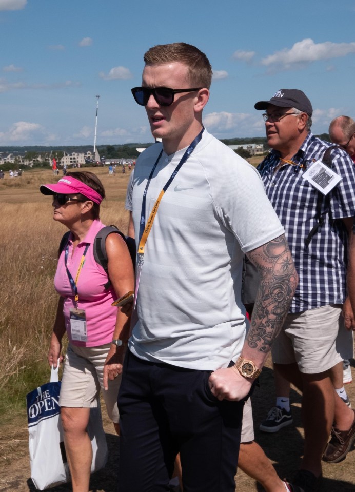 Jordan Pickford is at Carnoustie watching the world’s best golfers in the Open