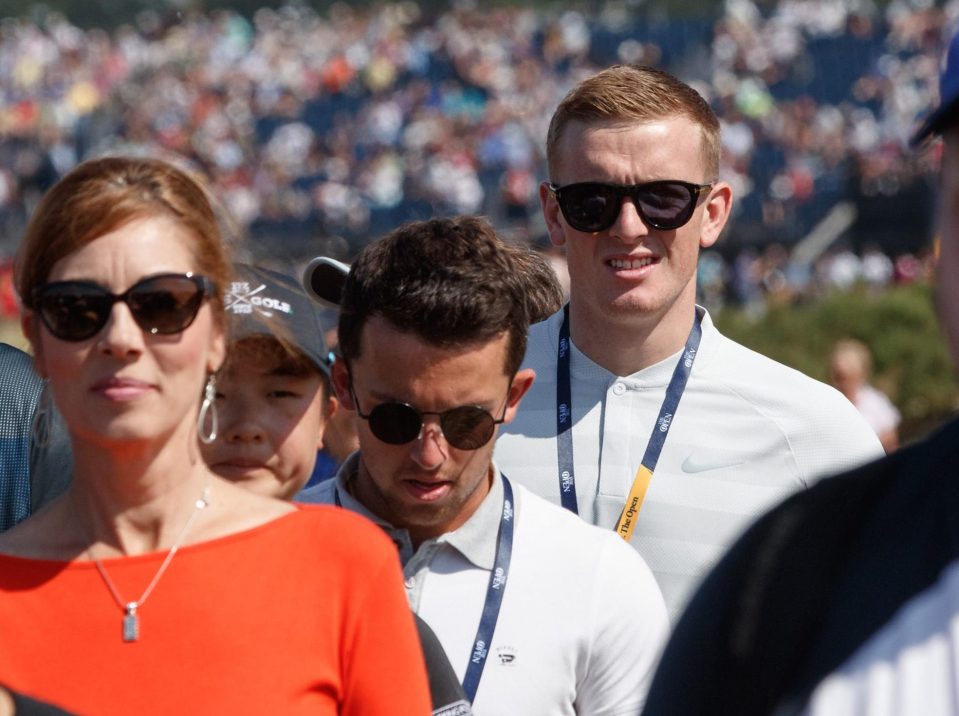  Jordan Pickford is making the most of his post-World Cup downtime by watching the golf