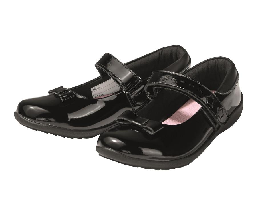  Girls and boys leather school shoes are available for £6.99