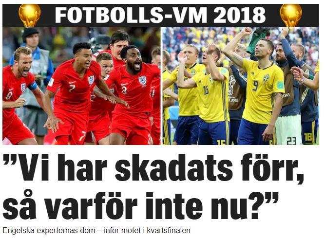  Sweden will face England again at a World Cup