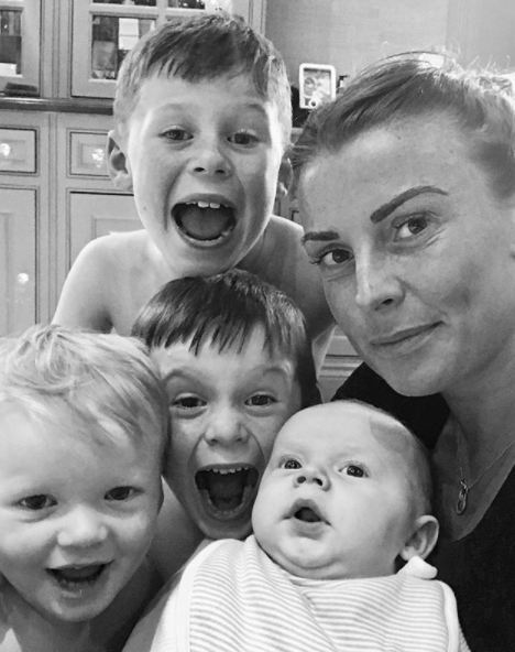  Loving mum Coleen Rooney with her four boys