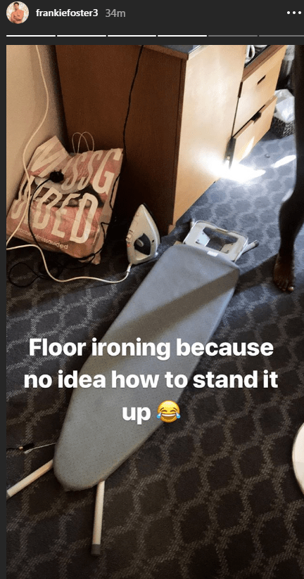  They didn't know how to put the iron up so ironed on the floor