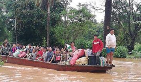  Officials brought in boats to help evacuate locals in the San Sai district