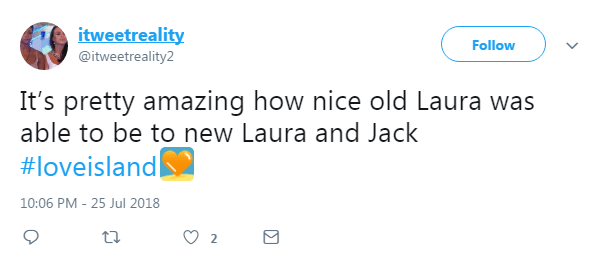  Viewers were full of praise for Laura