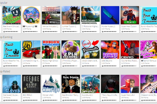  There is a very broad range of user-created games on Roblox, only some of which are suitable for the youngest users