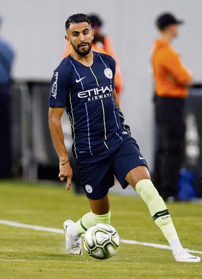  Riyad Mahrez in pre-season action after a club-record move from Leicester City