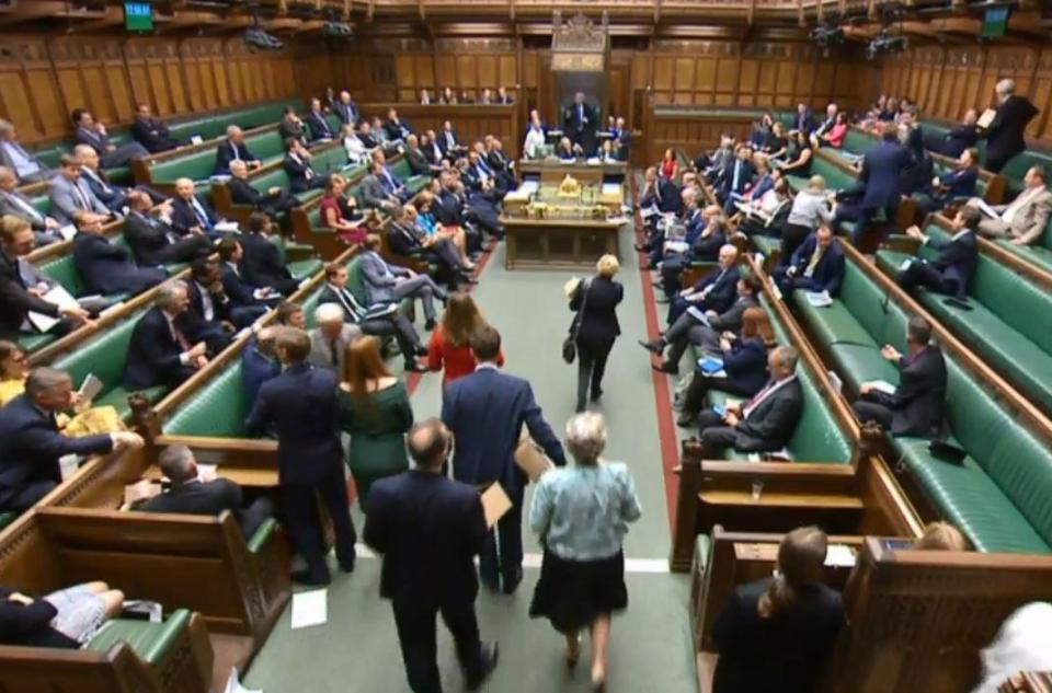  John Bercow briefly halted debate in Parliament on the Prime Minister's flagship policy for negotiating with Brussels amid chaotic scenes