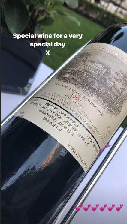  The pair ordered a bottle of Chateau Lafite Rothschild 1990 - worth over £1,500