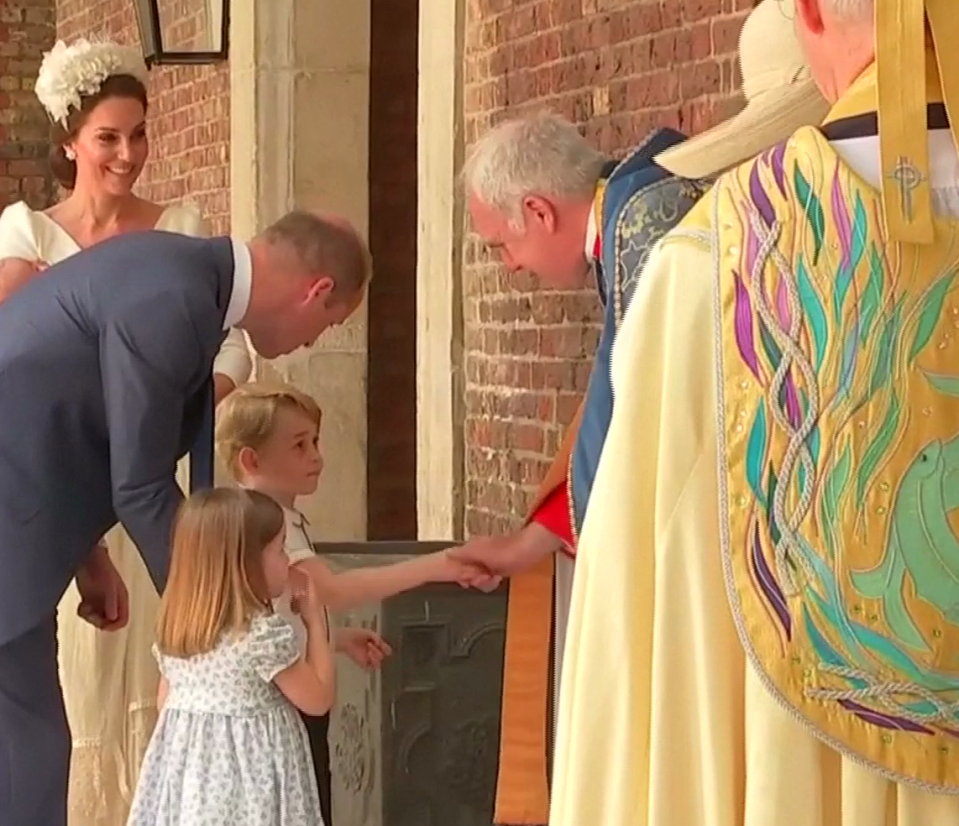  Prince George was also encouraged to offer his hand despite his shyness