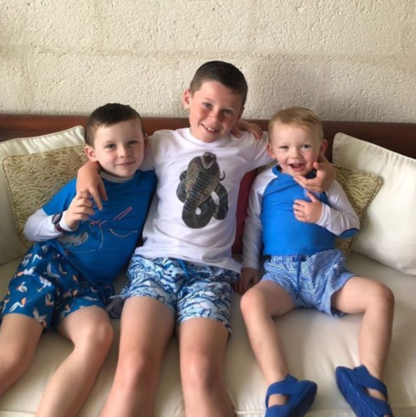  Wayne Rooney uploaded this photo of three of his lads to his Instagram page