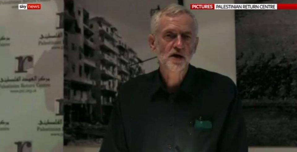  Jeremy Corbyn blasted Israel in 2013 at an event hosted by London-based Palestinian Return Centre