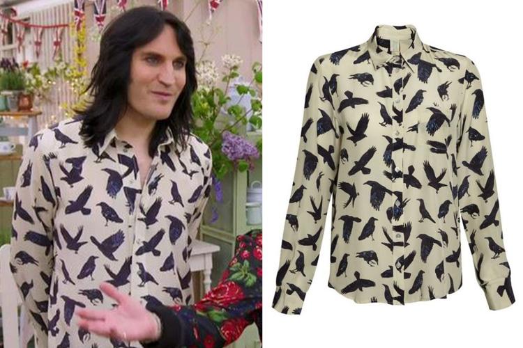 The bold bird shirt was his first choice, literally