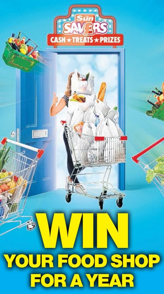  Here's your chance to win one of four prizes of £5,000 to help pay for your groceries