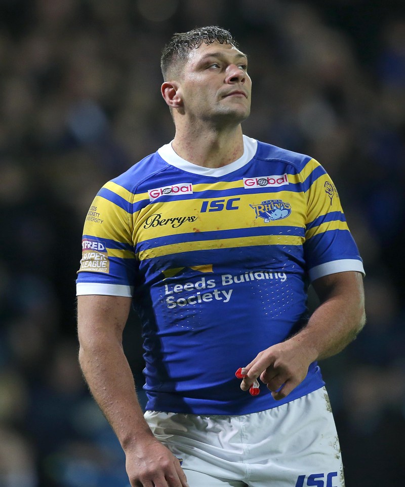 Leeds Rhinos rugby player in uniform.