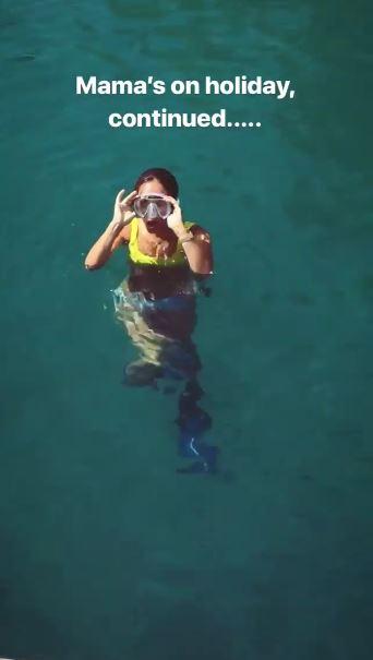  Myleene loves to take a dip in the sun