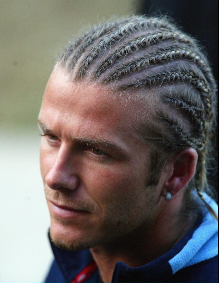  If Twitter was around in 2003, David would have been trending when he wore corn-rows for a England training session