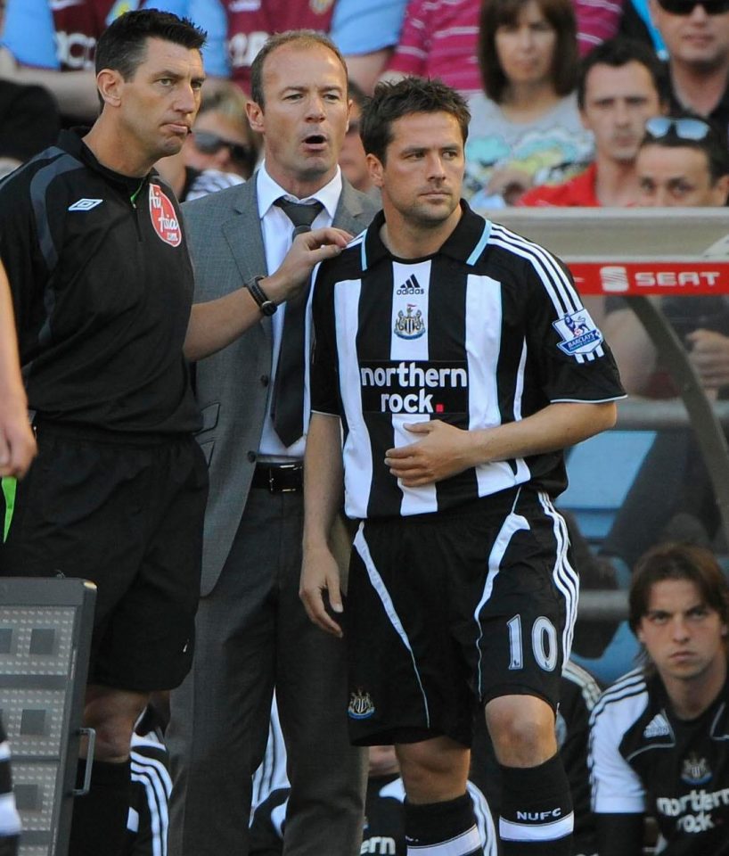  Shearer also managed Owen for the final eight games of the 2008-2009 season, as Newcastle were relegated from the top flight