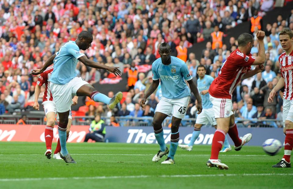  Toure scored the only goal of the FA Cup final as City beat Stoke