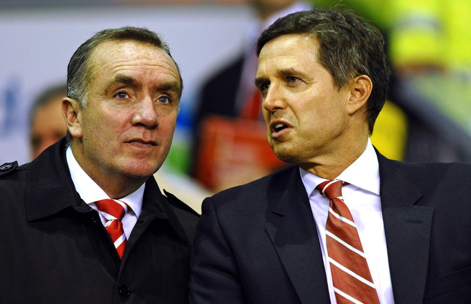  Christian Purslow, right, was Liverpool chief executive from 2009 to 2010