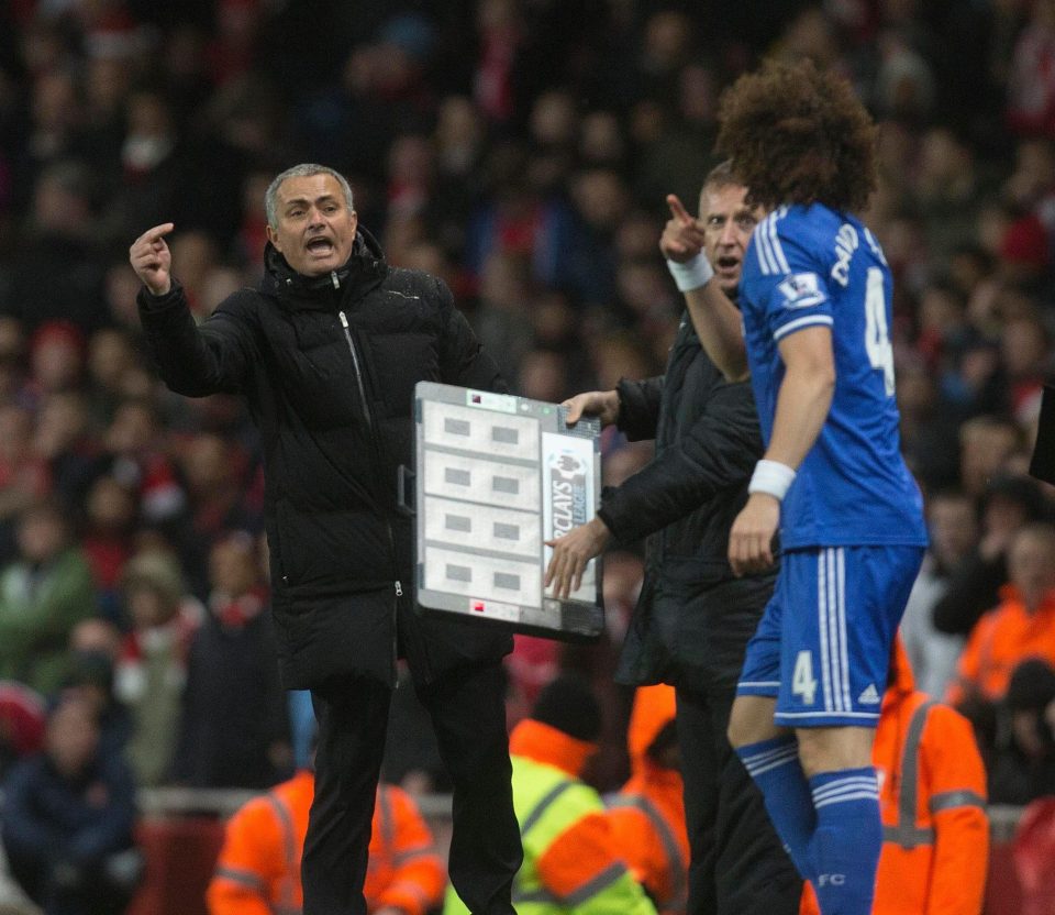  David Luiz and Jose Mourinho fell-out in the latter's second stint at Chelsea