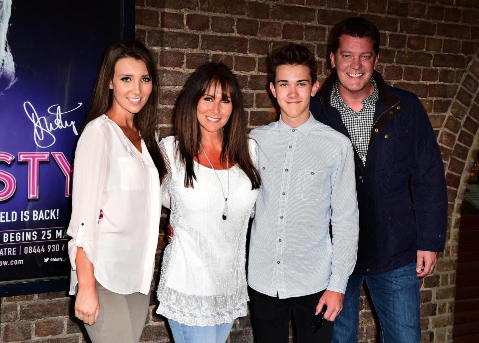  Linda with her family, The Voice star Lucy, Jack and husband Sam