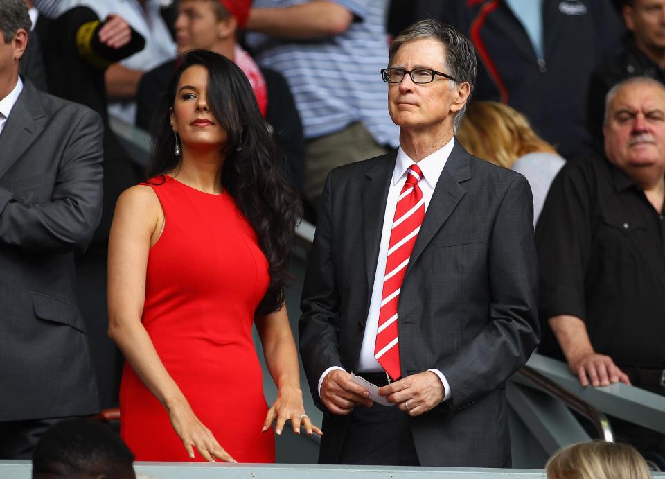  Liverpool owner John Henry and his wife pictured at Anfield