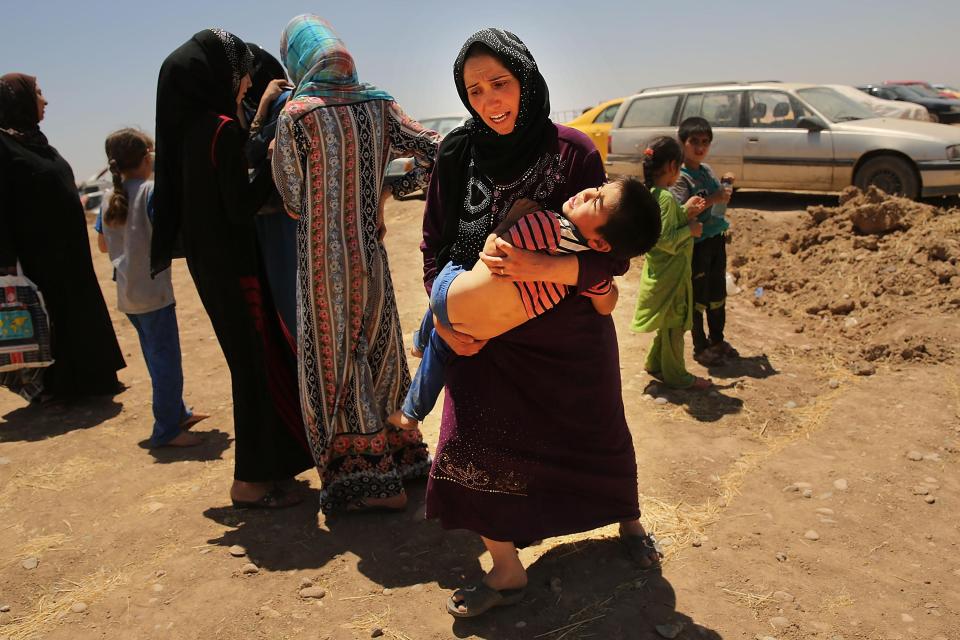  Civilians from around Iraq and Syria have been forced from their homes by the conflict (file image)