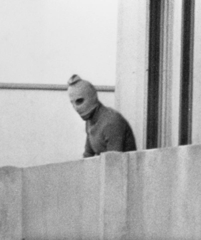  The most famous image of a Black September terrorist on the balcony of the kidnapped athletes