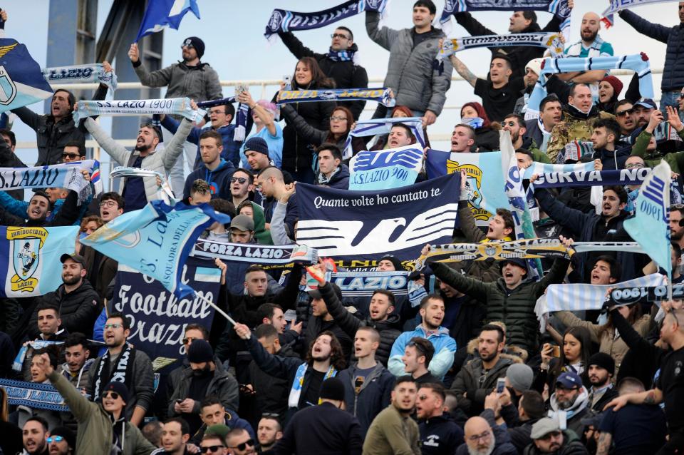  Lazio have previously had to play matches behind closed doors because of the fan violence