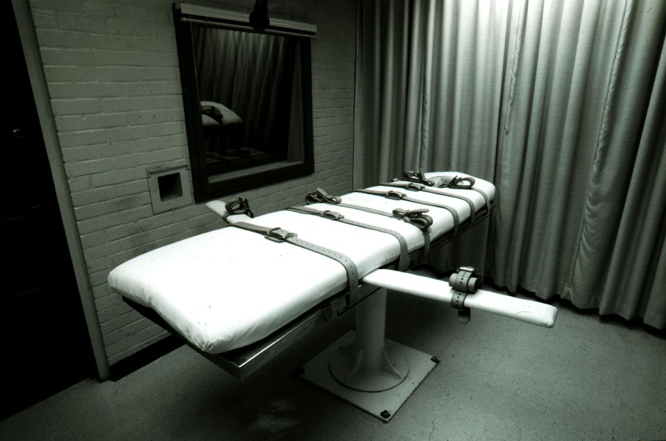 The execution bed in Huntsville, Texas