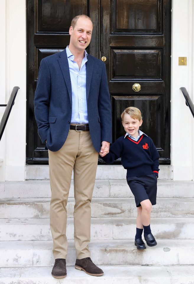  Prince George looked smart as he donned his new uniform for his first day in reception last year