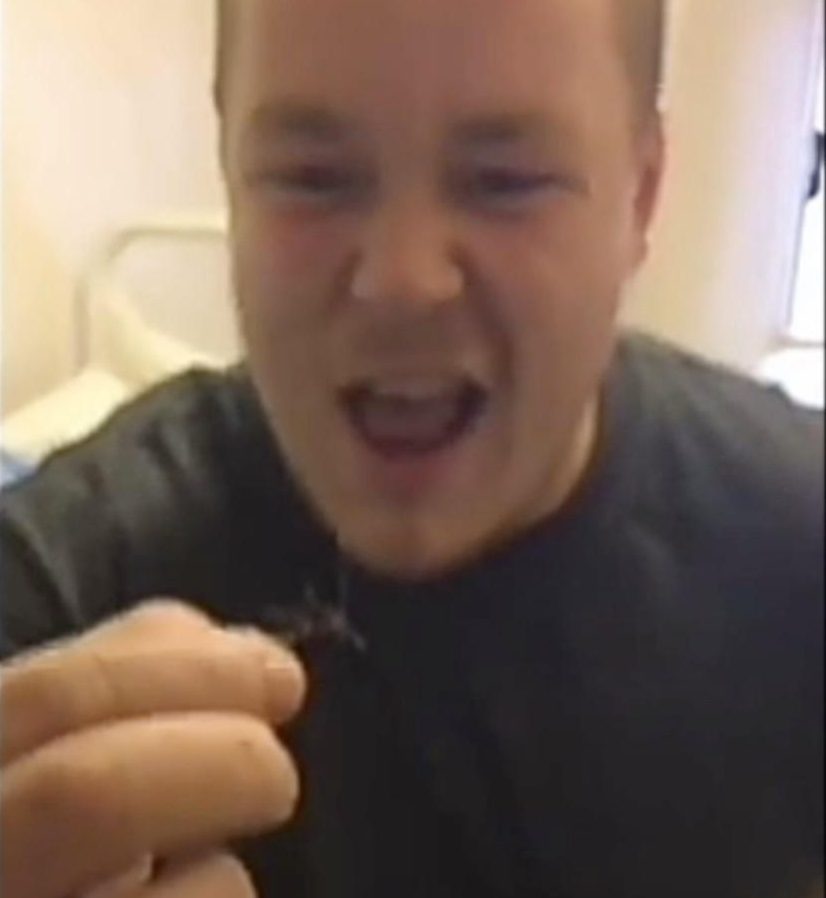  A prisoner inside HMP Birmingham seen eating a cockroach