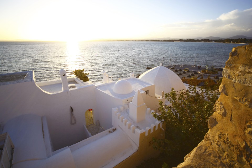 Waterfront Buildings by the Mediterranean Sea in Tunisia