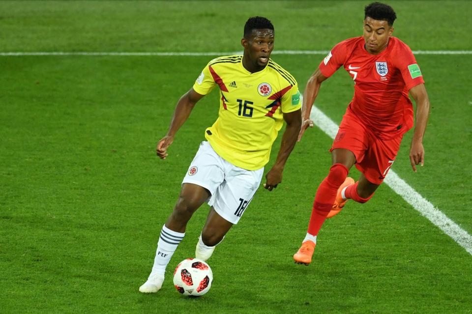  The Colombian star played against England at the World Cup in Russia last month